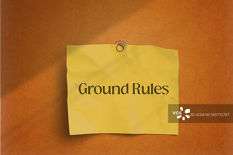 便利贴上的基本规则图片素材