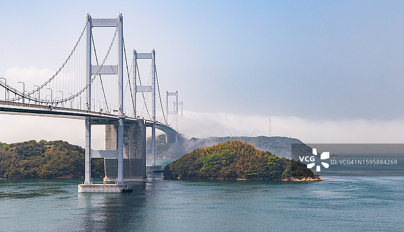 日本爱媛县来岛海峡大桥图片素材