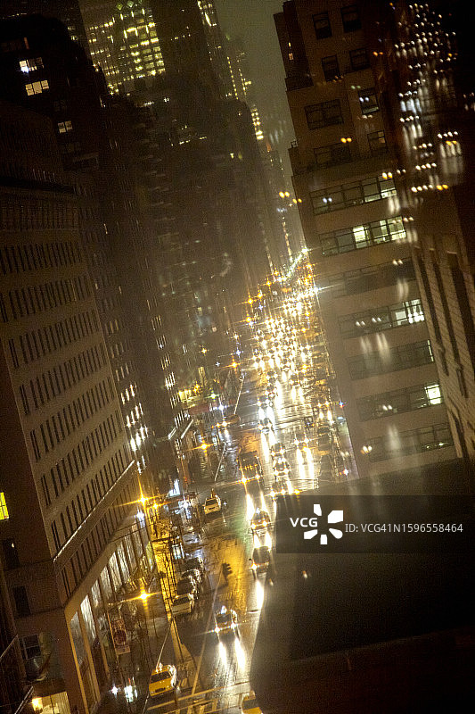 俯视美国纽约市列克星敦大道图片素材