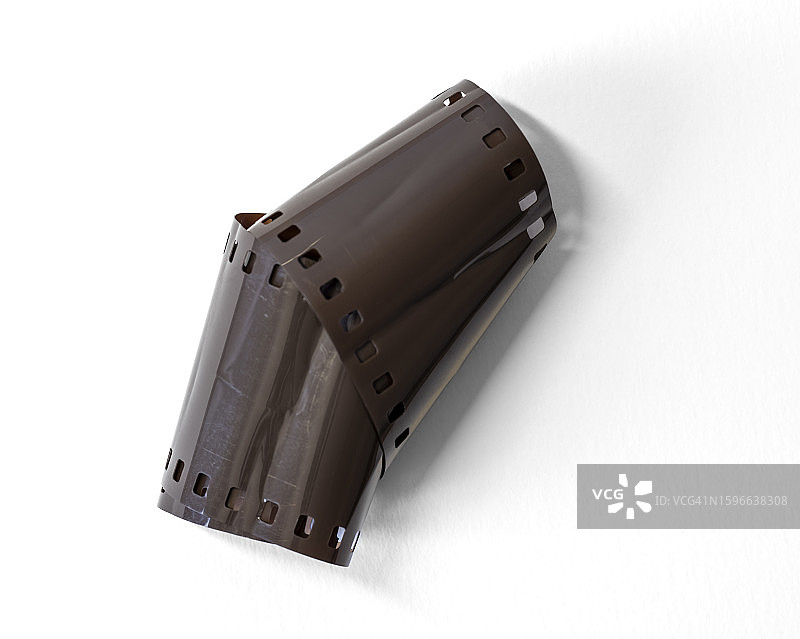 白色背景上的彩色负片35毫米胶片图片素材