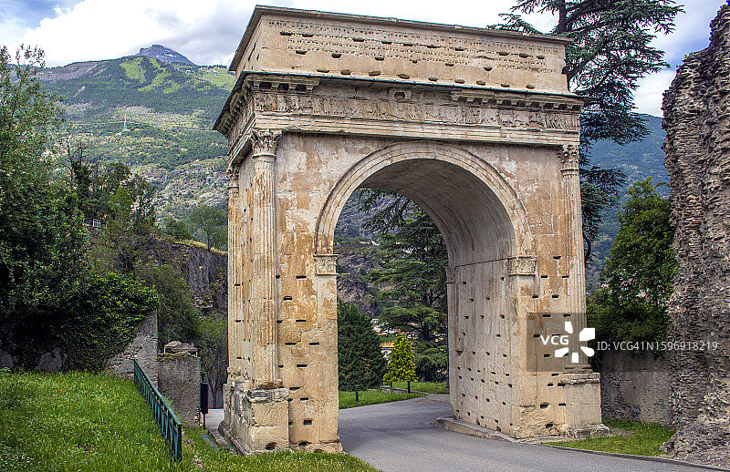 意大利苏萨奥古斯都拱门图片素材