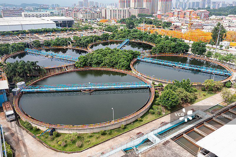 污水处理厂好氧池图片素材