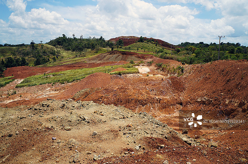 苏拉威西岛的镍矿开采图片素材