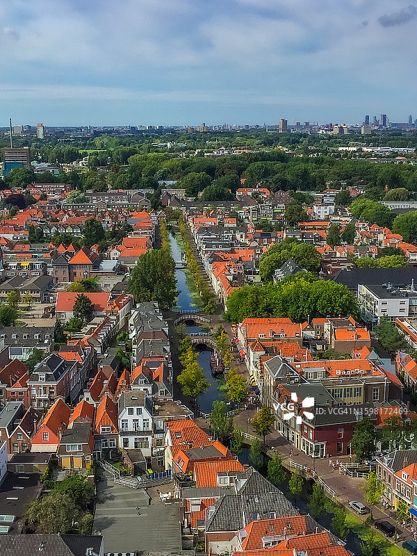 代尔夫特运河风光图片素材