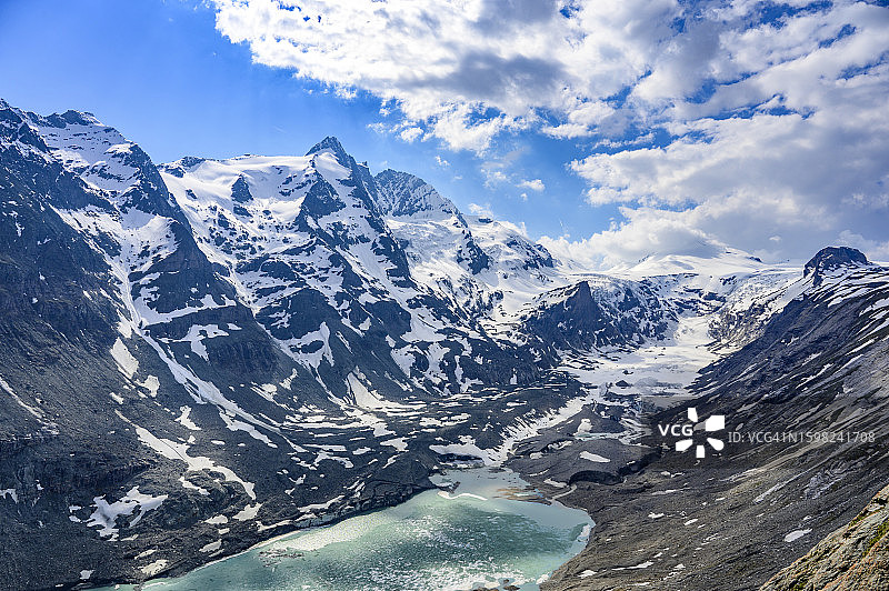 春季奥地利格罗斯格洛克纳山图片素材