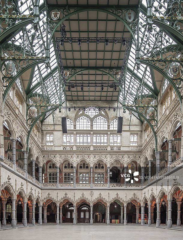 安特卫普交易所内部图片素材