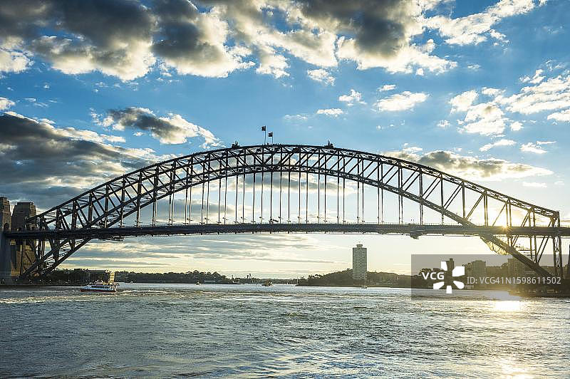 悉尼海港大桥日落景色，新南威尔士州图片素材