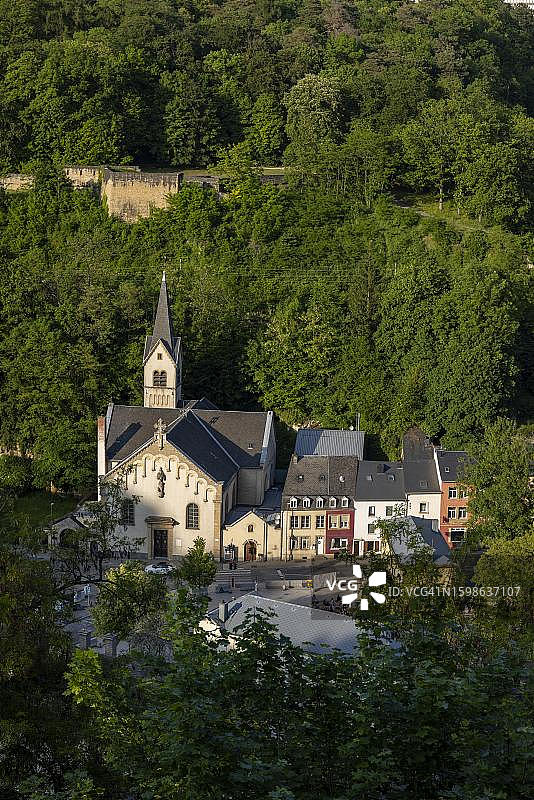 卢森堡阿尔泽特低洼地区的东正教教堂，卢森堡罗马尼亚东正教教堂图片素材