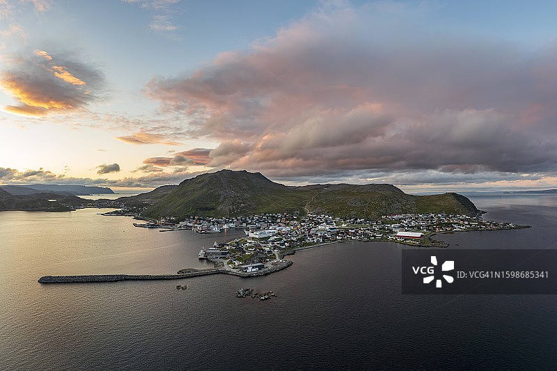 挪威特罗姆斯-芬马克郡马格尔岛洪宁斯沃格图片素材