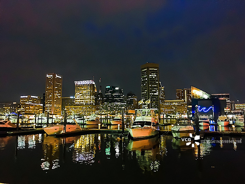 巴尔的摩夜景图片素材