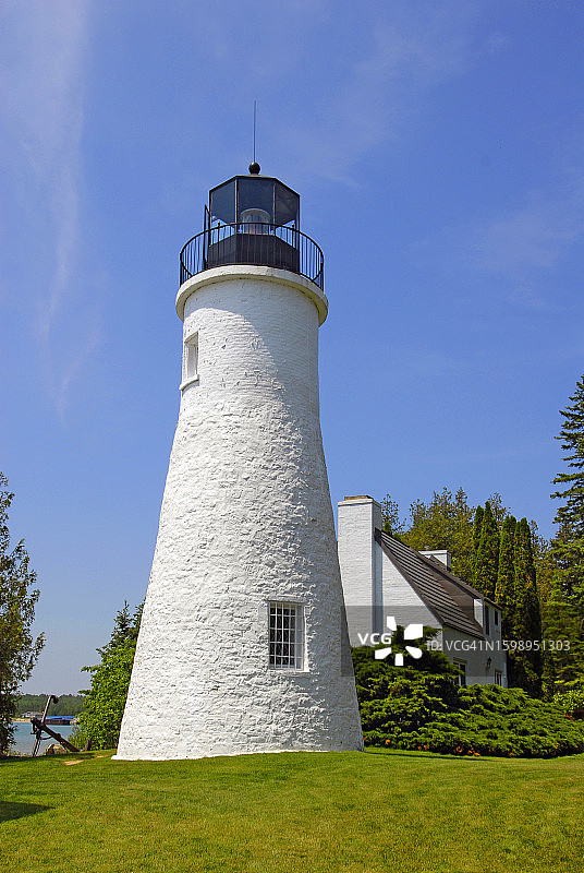老普雷斯克岛灯塔图片素材
