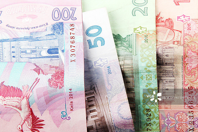 乌克兰格里夫纳纸币图片素材