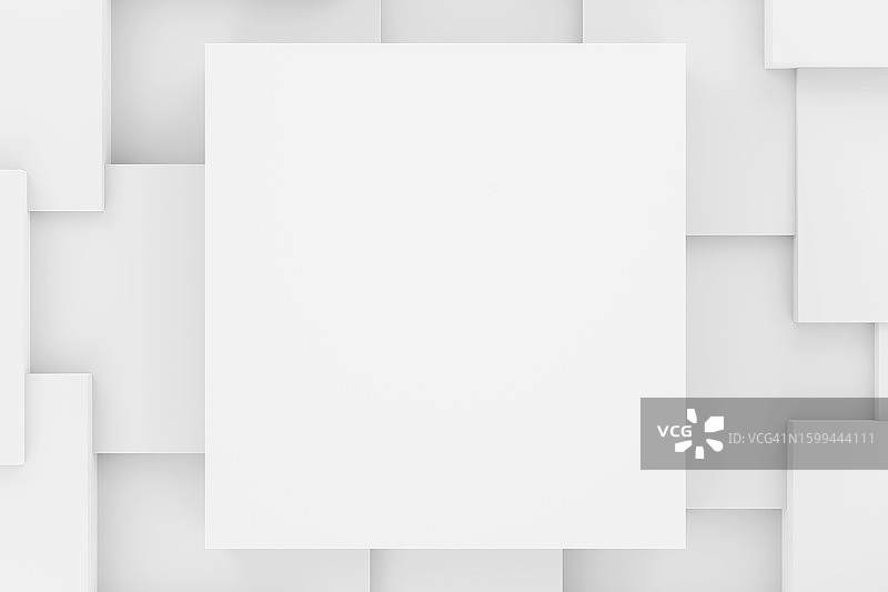 白色单色3D立方体背景抽象图案设计元素图片素材