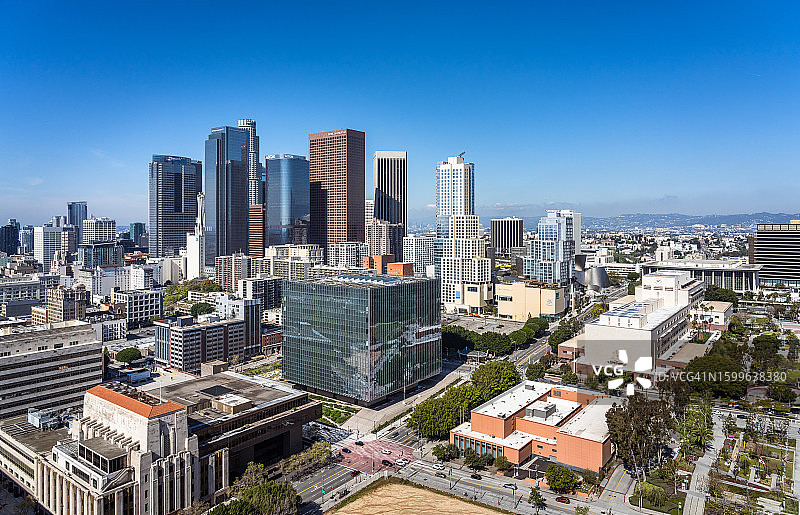 洛杉矶摩天大楼俯视图图片素材