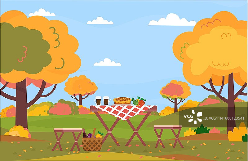秋季野餐图片素材