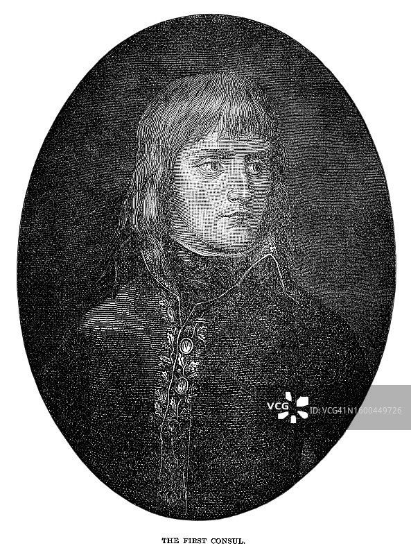 作为第一执政官的拿破仑·波拿巴肖像图片素材