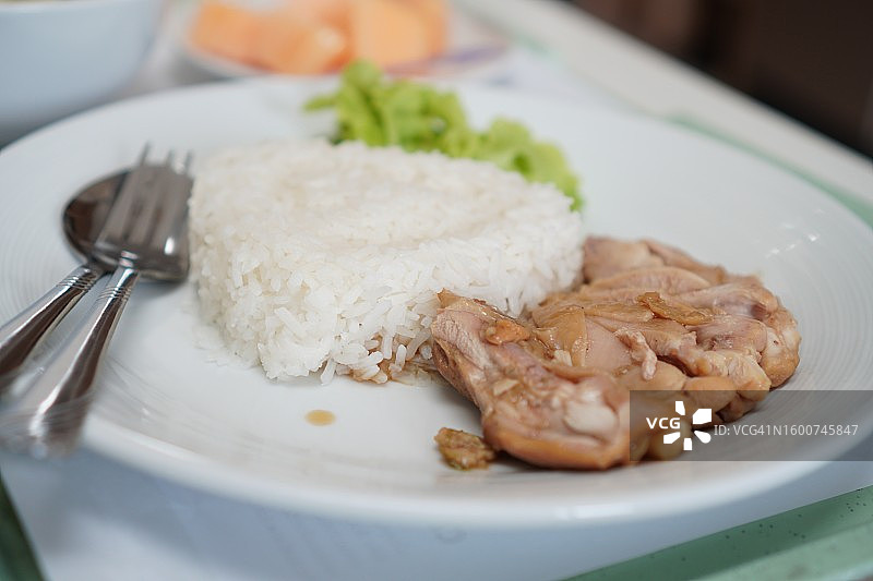 照烧鸡肉饭图片素材