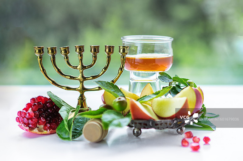 犹太新年(犹太新年假期)的概念图片素材