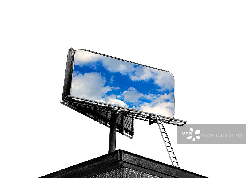蓝天下的广告牌图片素材