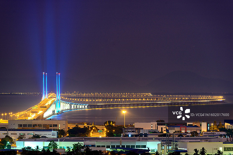 槟城二桥的蜿蜒道路图片素材