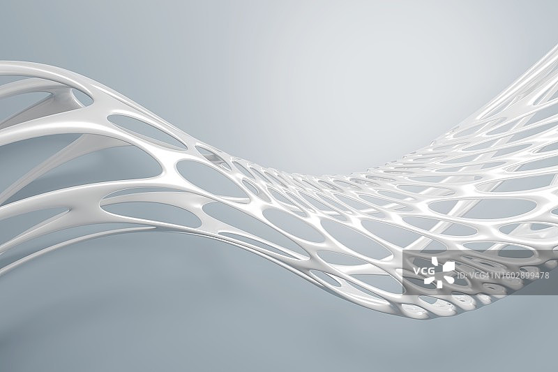 抽象柔性有机结构模型图片素材
