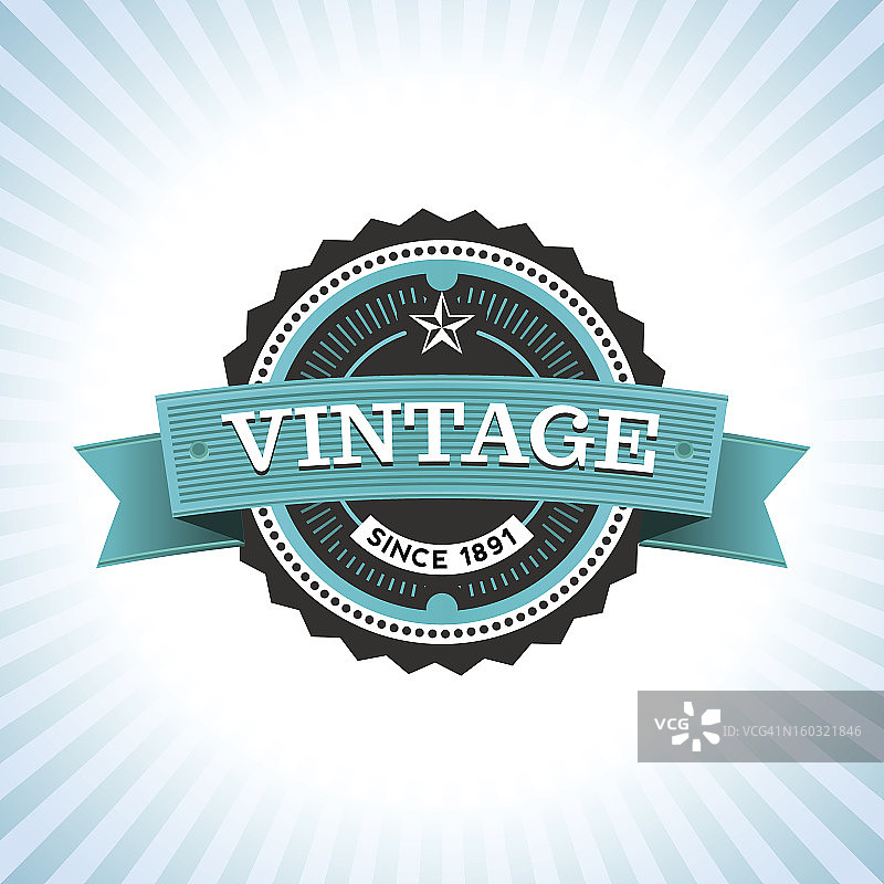 圆形横幅上的复古标签图片素材
