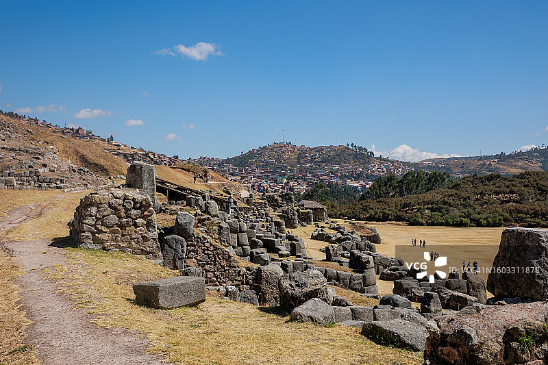 库斯科的印加萨克赛瓦曼堡垒图片素材