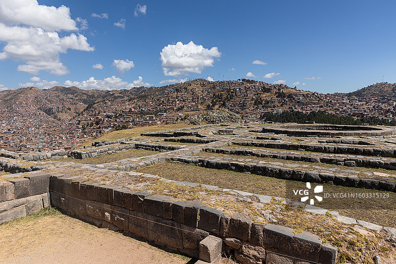库斯科的印加萨克赛瓦曼堡垒图片素材