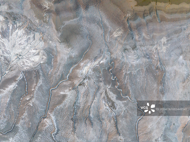 澳大利亚北领地金矿干涸尾矿库俯视图图片素材