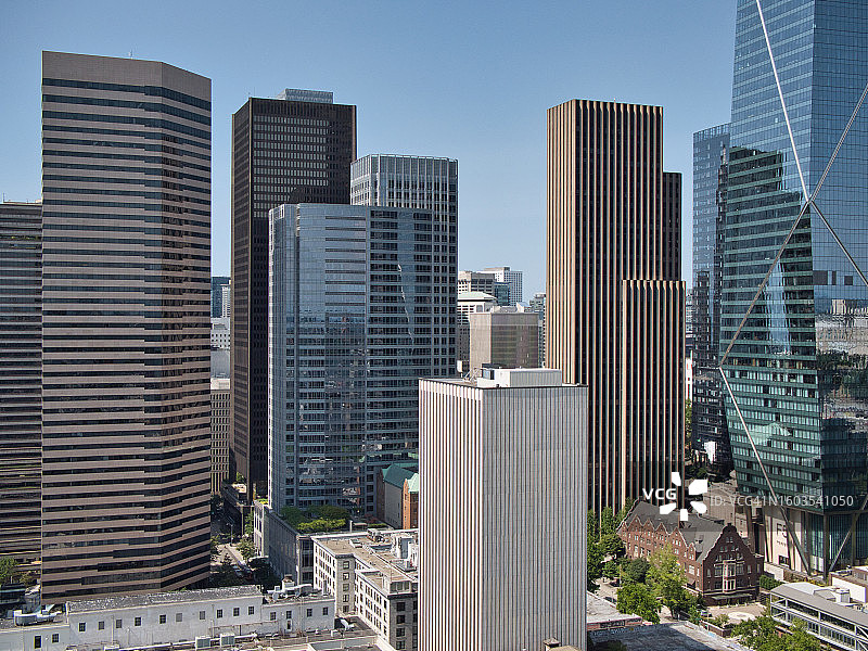 美国华盛顿州西雅图城市现代建筑航拍图片素材