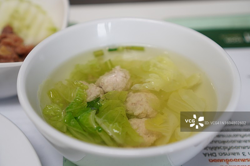 肉末白菜清汤图片素材