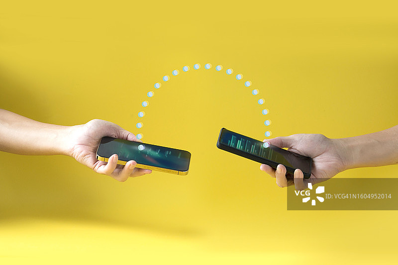 手机连接技术概念静物摄影图片素材