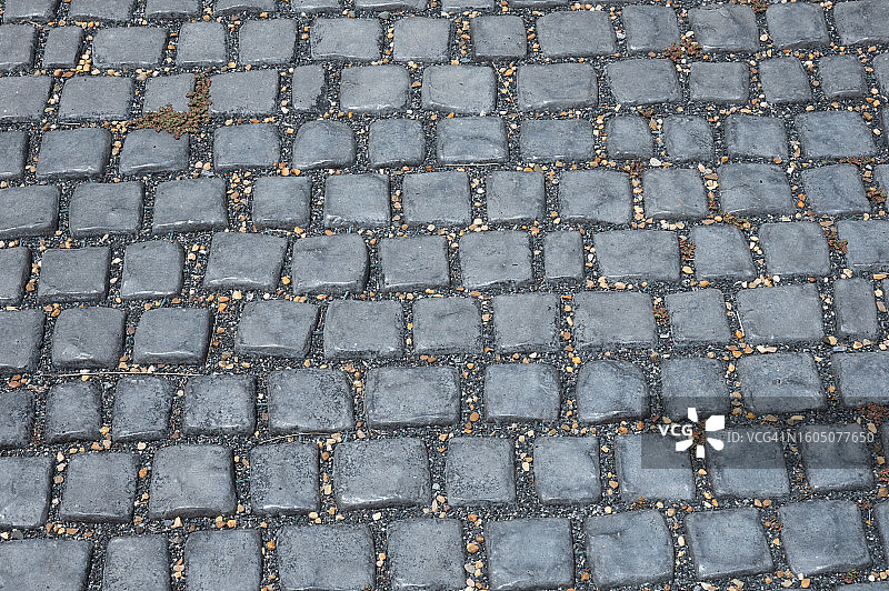 鹅卵石花园步道 - 乡村户外美景，花园中鹅卵石步道的特写图片素材
