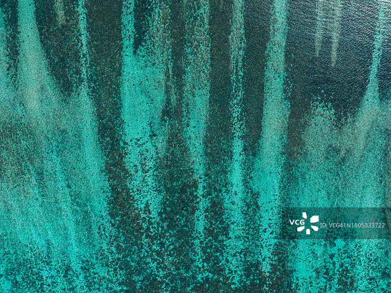 澳大利亚埃克斯茅斯宁格鲁礁的无人机拍摄图案图片素材