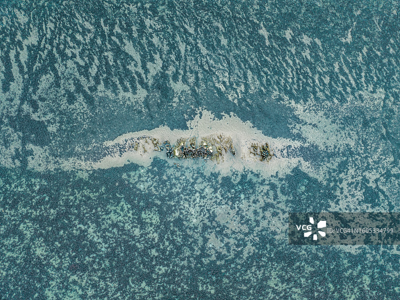 澳大利亚埃克斯茅斯宁格鲁礁鸟瞰小岛图片素材