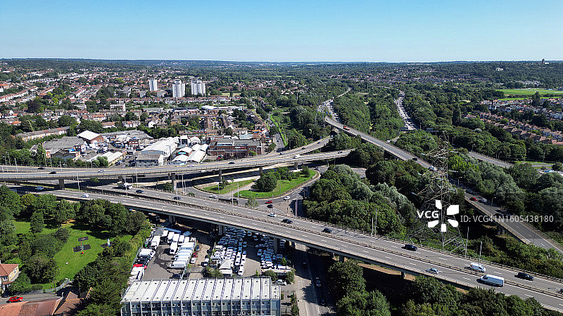 A406北环路和M11高速公路图片素材