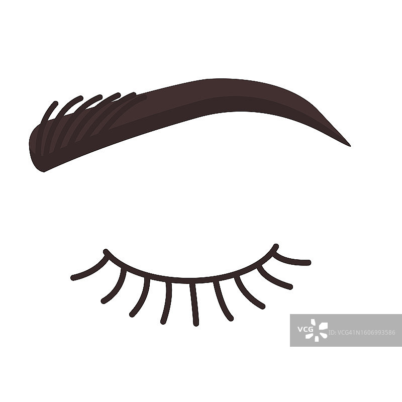 闭眼插画图片素材