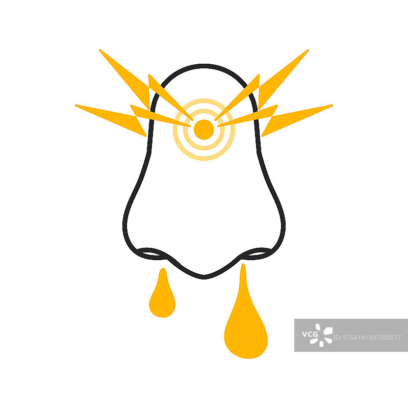 流鼻涕插画图片素材