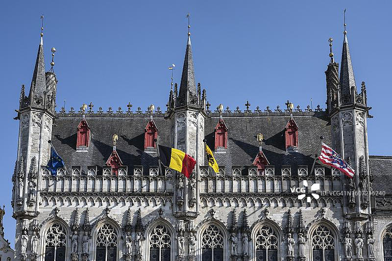 比利时布鲁日市政厅细节图片素材