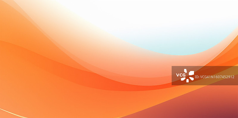 抽象流动平滑橙色波浪图片素材