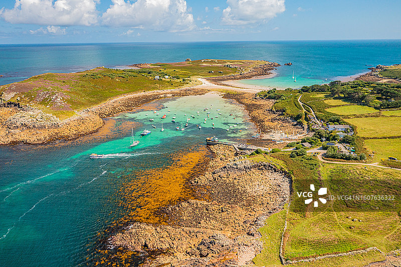英国康沃尔郡锡利群岛的圣艾格尼丝图片素材