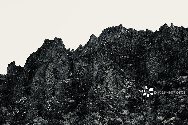 锯齿状山脉轮廓图片素材