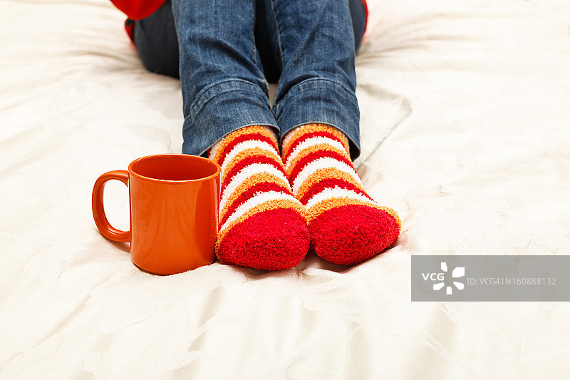 在家休闲地喝咖啡图片素材