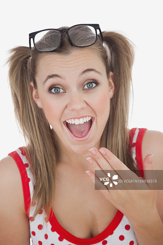 惊讶的年轻女子图片素材