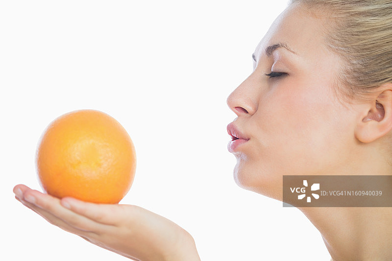 女人飞吻图片素材