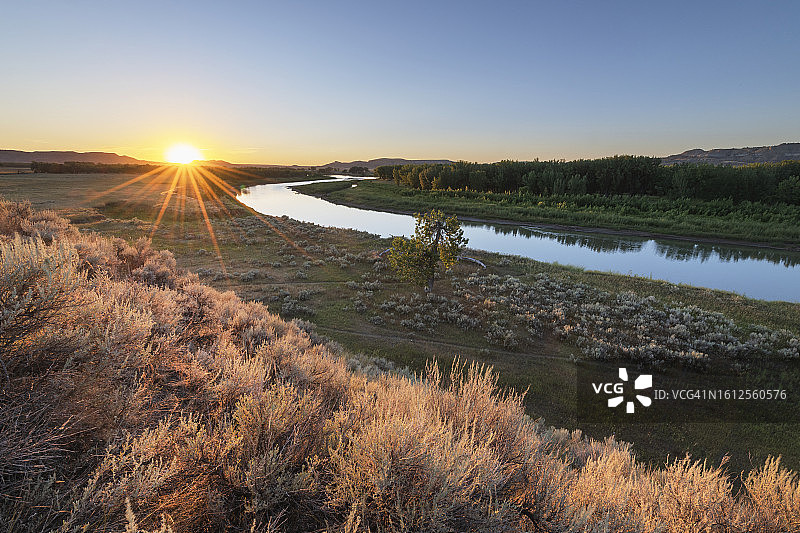 朱迪思登陆点，上密苏里河国家纪念地图片素材