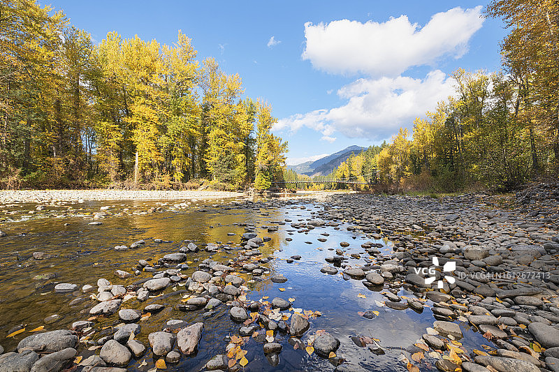 梅托河沿岸的秋叶图片素材