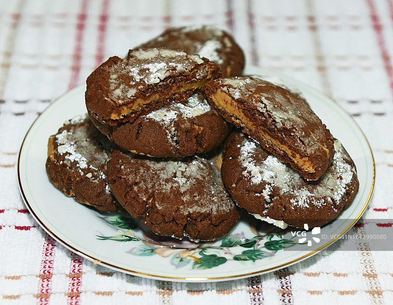 巧克力花生酱饼干图片素材