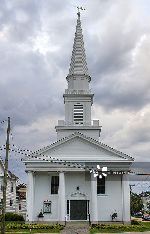康涅狄格州密斯蒂克公理会教堂图片素材