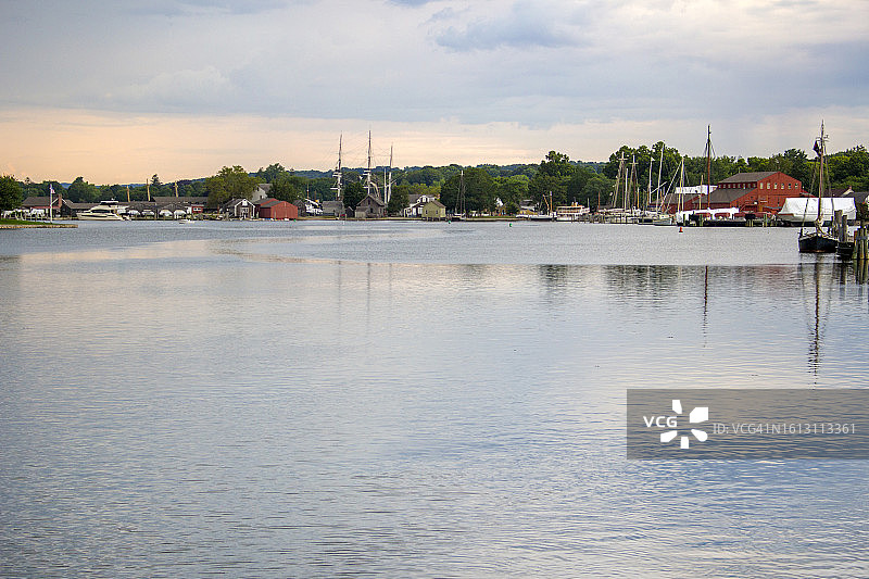 康涅狄格州的神秘河和神秘海港图片素材